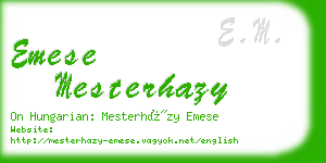 emese mesterhazy business card